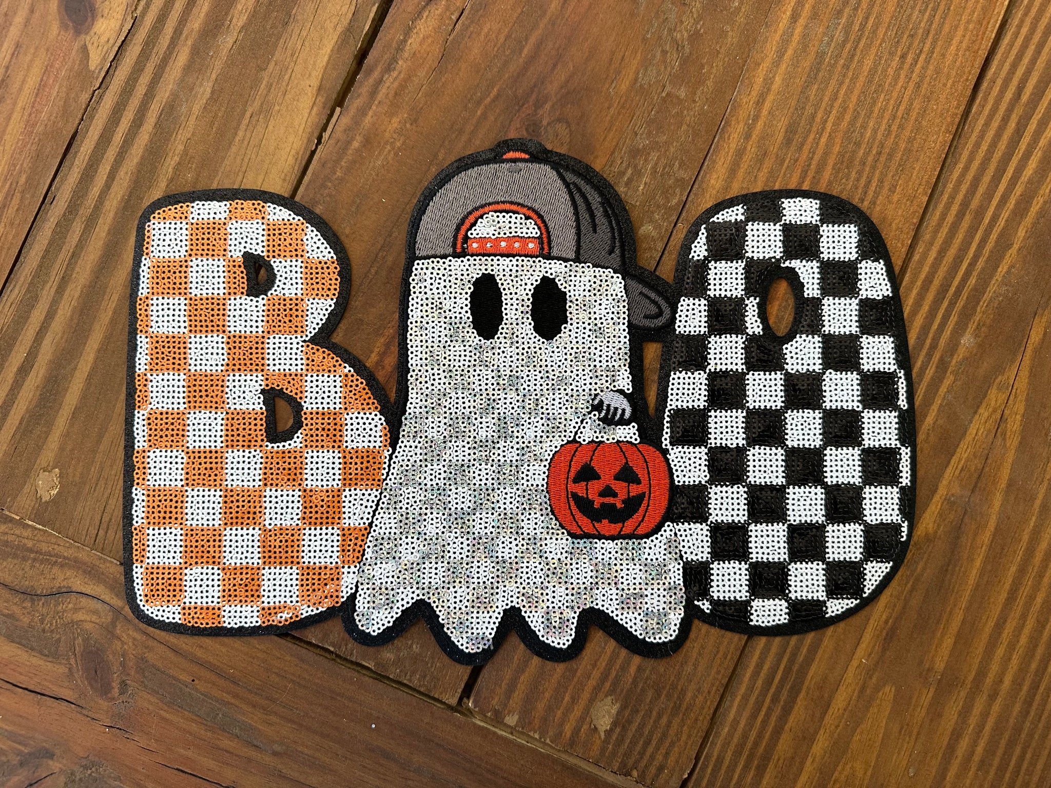 Boo Hat Sequin Patch