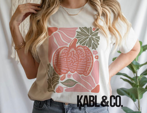 Vintage Floral Pumpkin Cream