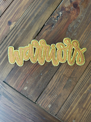 Warriors Sequin Patch