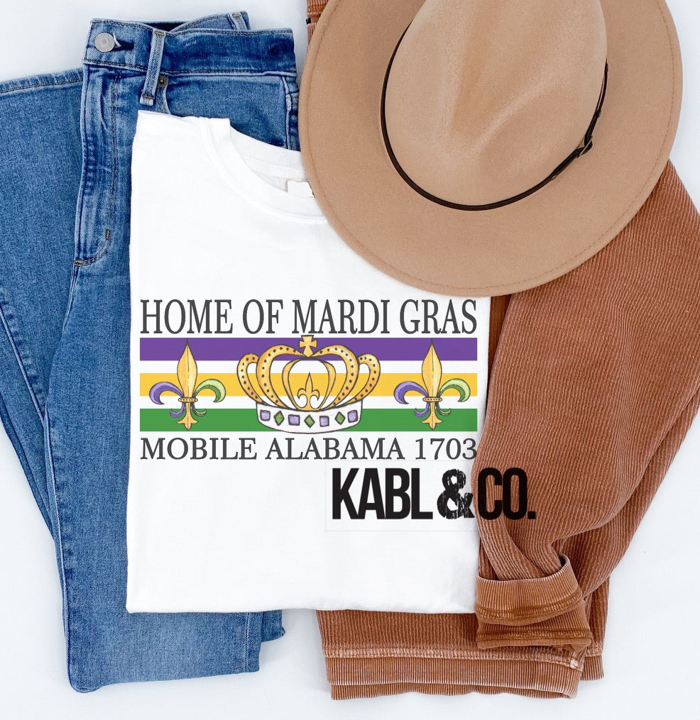 Mardi Gras Home Stripe
