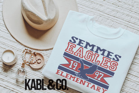 Semmes Elementary  Eagles Retro EST