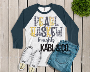 Pearl Haskew Knights (Navy Raglan)