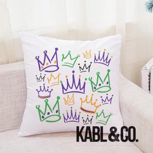 Mardi Gras Crown Pillow