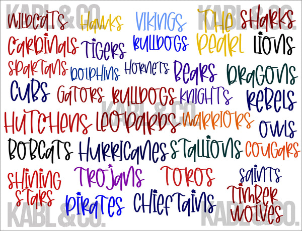 Lettered School & Mascot