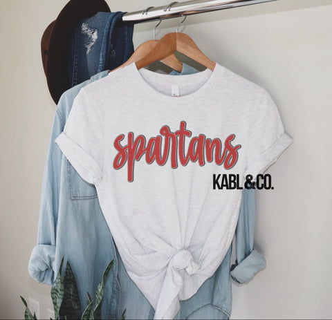 Saraland Spartans Retro Script