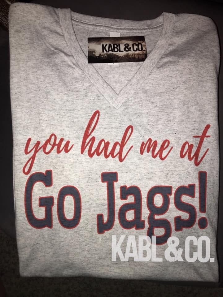 Football - YOU HAD ME AT GO JAGS - Vneck