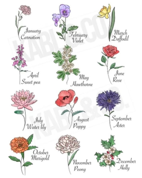 Birth Flower Watercolor