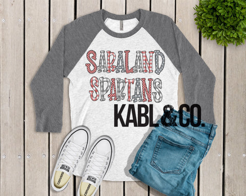 Saraland Spartans 1 (Grey Raglan)