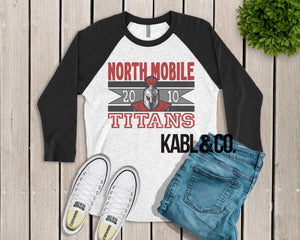 North Mobile Titans Retro Raglan