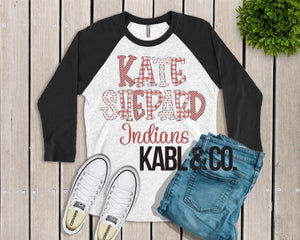 Kate Sheppard Indians (Black Raglan)