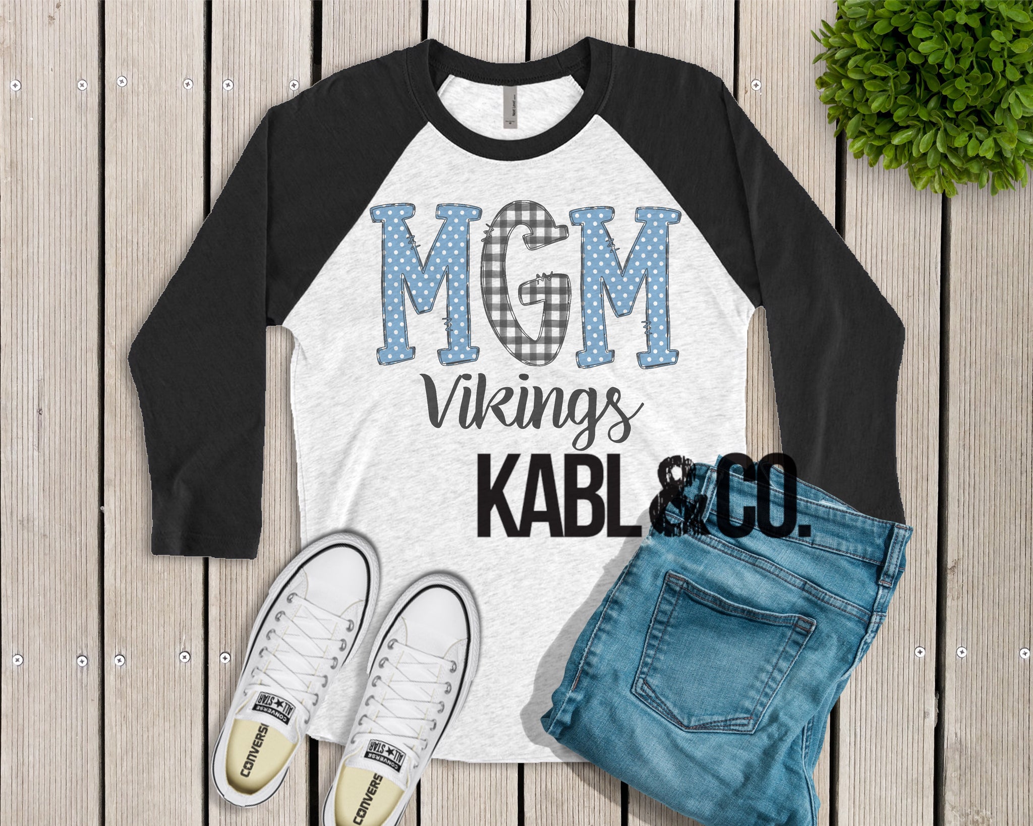 MGM Vikings 1 (Black Raglan)