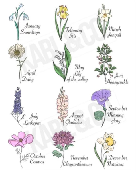 Birth Flower Watercolor