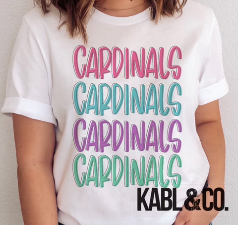 Hutchens Cardinals Colorful Stack